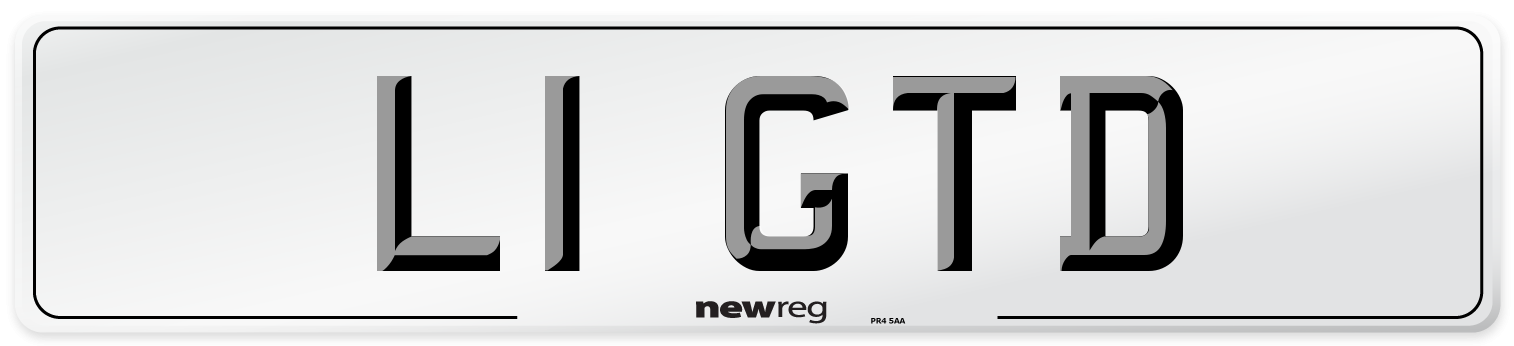 L1 GTD Number Plate from New Reg